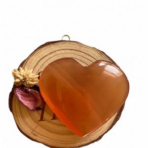 Honey Calcite Heart