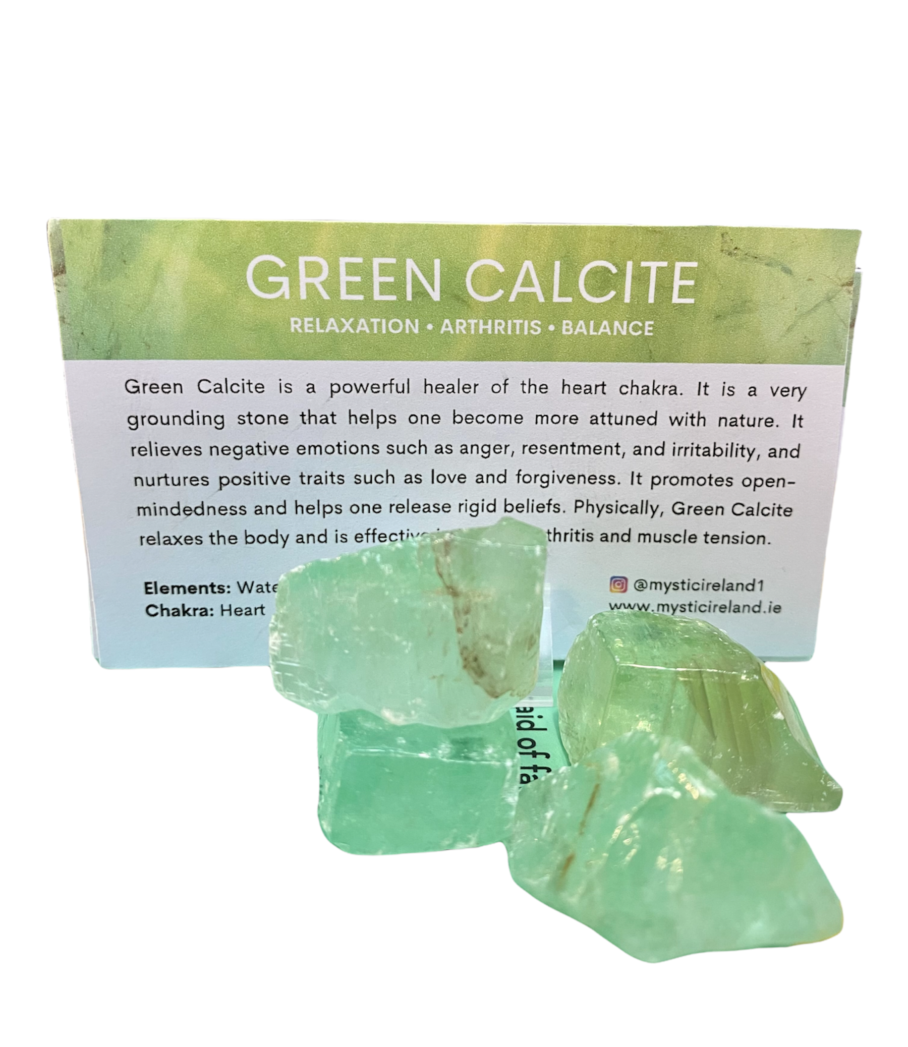 Green calcite raw