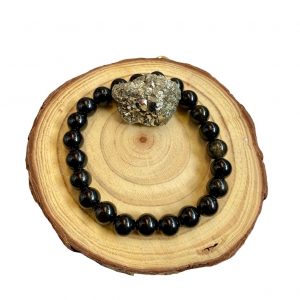 Black Obsidian Bead Bracelet
